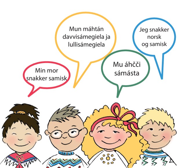 Screenshot av forsiden til heftet "Ett, to eller flere språk". 